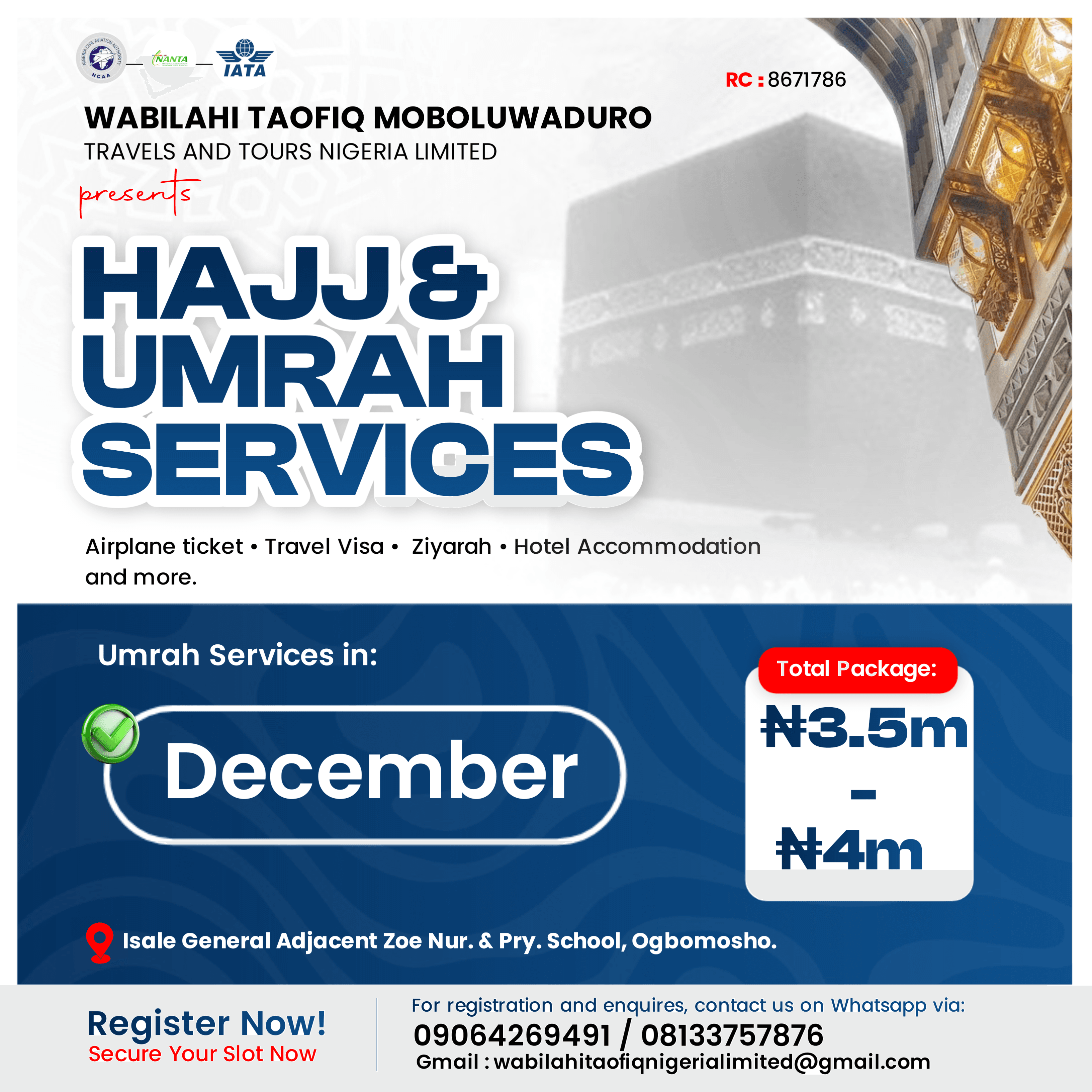 Umrah service Flyer